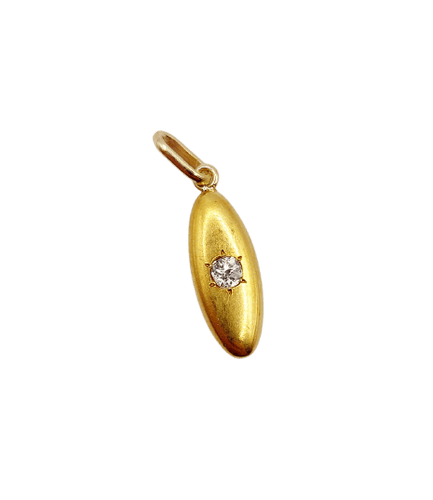 Pendentif Pendentif navette Art déco en or 18k et diamant taille ancienne 58 Facettes A07274