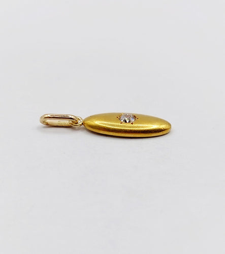 Pendentif Pendentif navette Art déco en or 18k et diamant taille ancienne 58 Facettes A07274
