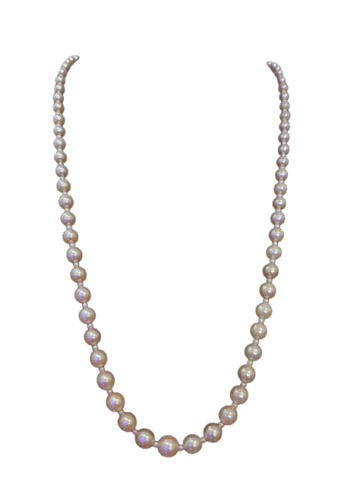 Collier en or 18K et perles de culture 55,5 cm