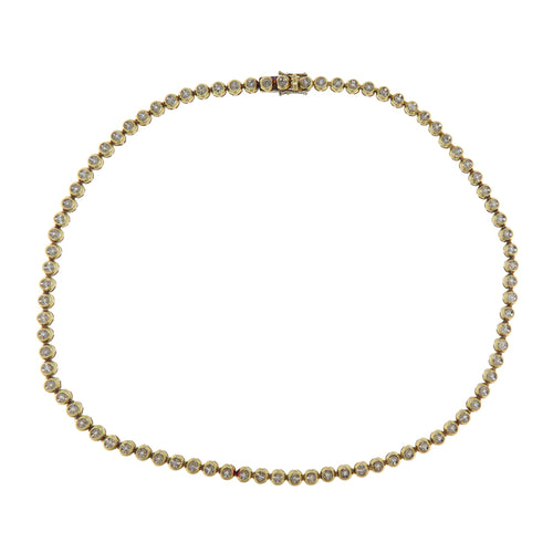 Collier Collier tennis en or jaune et diamants 0,51 ct 58 Facettes G3967