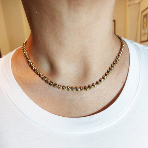 Collier Collier tennis en or jaune et diamants 0,51 ct 58 Facettes G3967