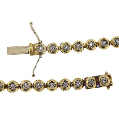 Collier Collier tennis en or jaune et diamants 0,51 ct 58 Facettes G3967