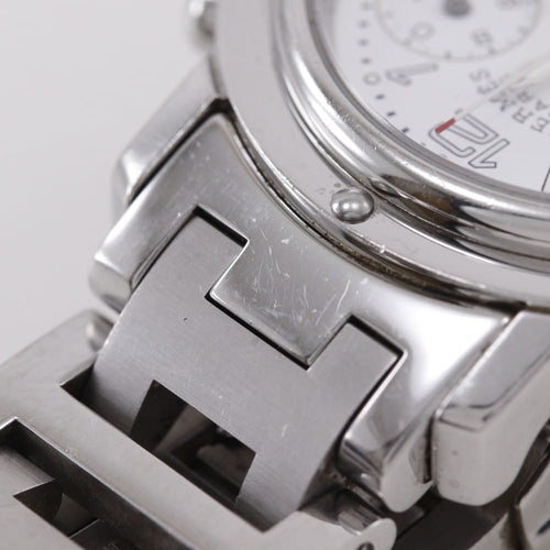 Montre Hermès Clipper - Montre chronographe quartz en acier inoxydable 58 Facettes vr9wztdeks