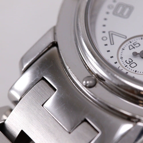 Montre Hermès Clipper - Montre chronographe quartz en acier inoxydable 58 Facettes vr9wztdeks