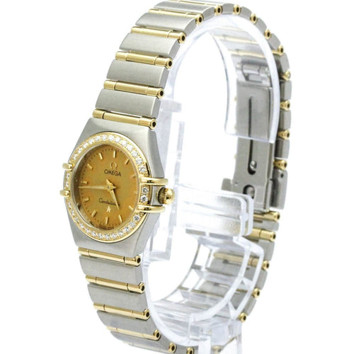 Montre Omega Constellation - Montre quartz acier, or jaune, diamants et nacre 58 Facettes pcsote43zg