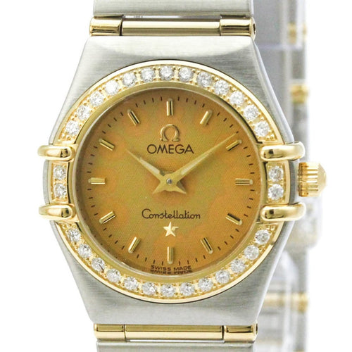 Montre Omega Constellation - Montre quartz acier, or jaune, diamants et nacre 58 Facettes pcsote43zg