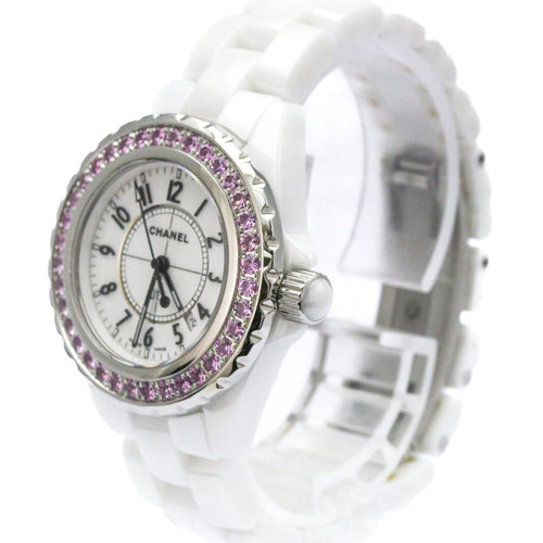 Montre Chanel J12 - Montre quartz en céramique, saphirs et diamants 58 Facettes ybhaa7y12f