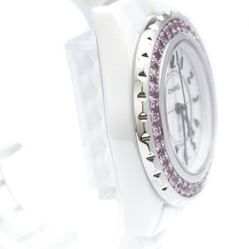 Montre Chanel J12 - Montre quartz en céramique, saphirs et diamants 58 Facettes ybhaa7y12f