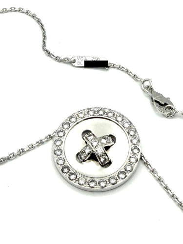 Collier Van Cleef & Arpels Boutonnière - Collier en or blanc et diamants 58 Facettes VCA COL