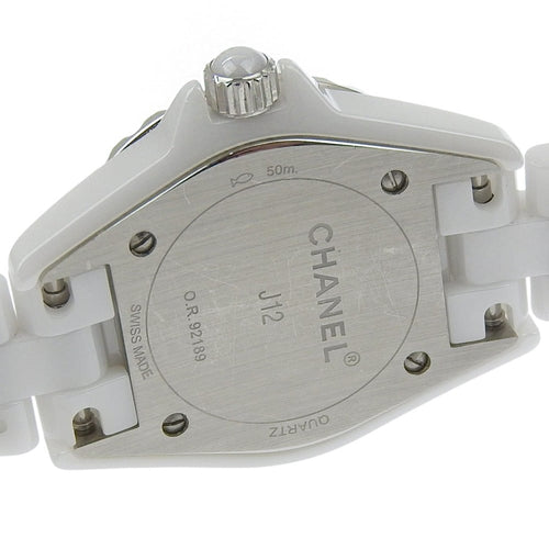 Montre Chanel J12 - Montre en céramique et acier avec diamants 58 Facettes cmmmjpcomw
