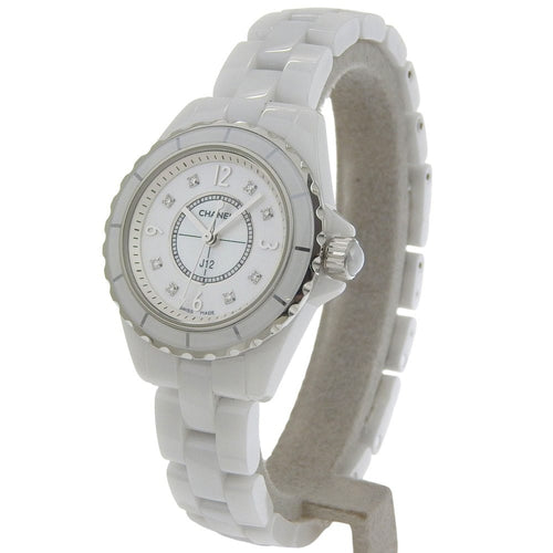Montre Chanel J12 - Montre en céramique et acier avec diamants 58 Facettes cmmmjpcomw