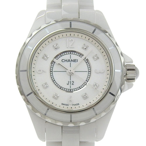 Montre Chanel J12 - Montre en céramique et acier avec diamants 58 Facettes cmmmjpcomw