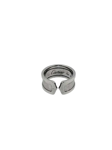 Bague 58 Cartier C - Bague ouverte en or blanc 18 carats 58 Facettes A2101