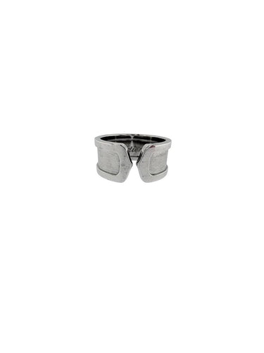 Bague 58 Cartier C - Bague ouverte en or blanc 18 carats 58 Facettes A2101