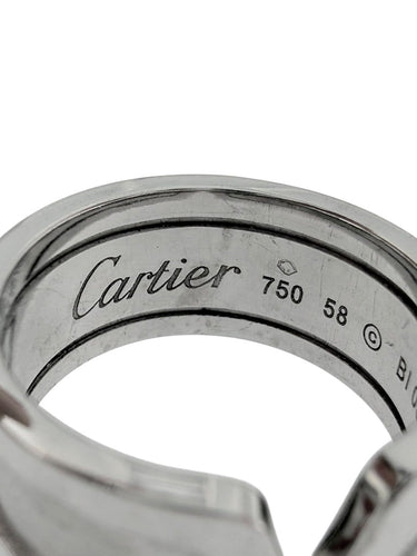 Bague 58 Cartier C - Bague ouverte en or blanc 18 carats 58 Facettes A2101