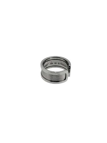 Bague 58 Cartier C - Bague ouverte en or blanc 18 carats 58 Facettes A2101