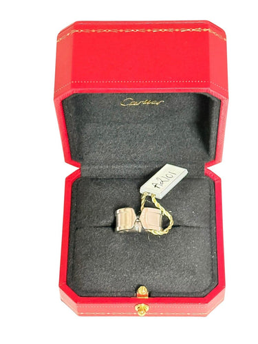 Bague 58 Cartier C - Bague ouverte en or blanc 18 carats 58 Facettes A2101
