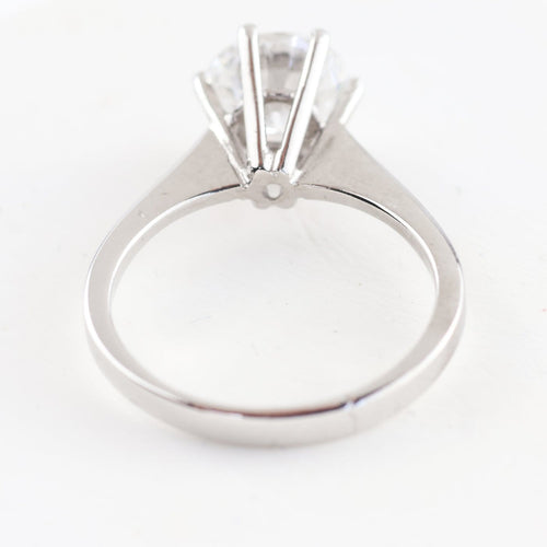Bague 55 Solitaire - Bague en or blanc 18K et diamant 1,84 ct 58 Facettes D-66592