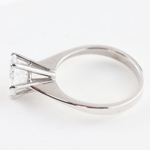 Bague 55 Solitaire - Bague en or blanc 18K et diamant 1,84 ct 58 Facettes D-66592