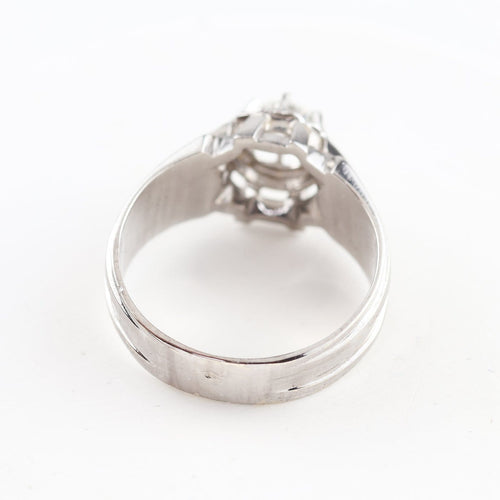 Bague 57 Bague homme en or blanc 18K et diamant 0,60 ct 58 Facettes D-66602