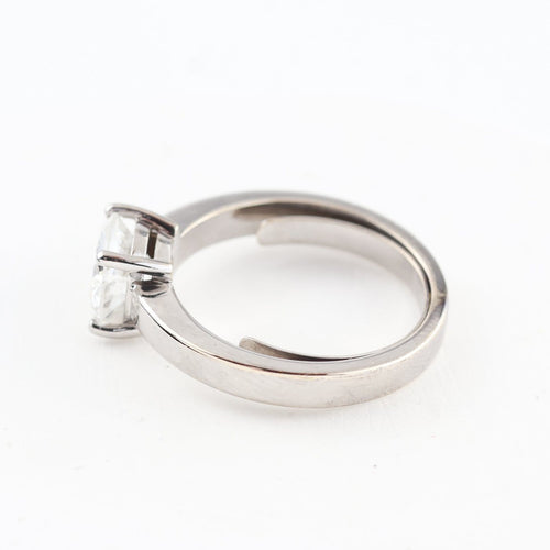 Bague 54 Solitaire - Bague en or blanc 18K et diamant naturel 1,72 ct 58 Facettes D-66591