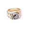 Zancan - Bague en or rose et blanc avec diamants noirs