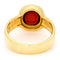 Bague 56 Bague solitaire vintage en or 18k et grenat cabochon 58 Facettes 619505280F594AEFA3BF6829C08E113A