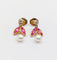 Boucles d'oreilles Puces d'oreilles vintage en or 18K, diamants, rubis et perles 58 Facettes A07361