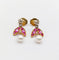 Boucles d'oreilles Puces d'oreilles vintage en or 18K, diamants, rubis et perles 58 Facettes A07361