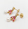 Boucles d'oreilles Puces d'oreilles vintage en or 18K, diamants, rubis et perles 58 Facettes A07361
