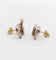 Boucles d'oreilles Puces d'oreilles fers à cheval en or 18k, argent, diamants et perles 58 Facettes A07363