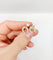 Boucles d'oreilles Puces d'oreilles fers à cheval en or 18k, argent, diamants et perles 58 Facettes A07363