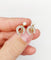 Boucles d'oreilles Puces d'oreilles fers à cheval en or 18k, argent, diamants et perles 58 Facettes A07363