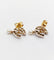 Boucles d'oreilles Puces d'oreilles fers à cheval en or 18k, argent, diamants et perles 58 Facettes A07363