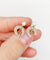 Boucles d'oreilles Puces d'oreilles fers à cheval en or 18k, argent, diamants et perles 58 Facettes A07363
