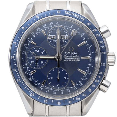 Montre Omega Speedmaster - Montre Day-Date chronographe 40 mm en acier 58 Facettes MT46629