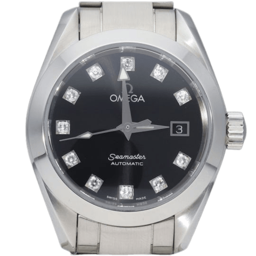 Montre Omega Seamaster Aqua Terra - Montre Lady en acier et diamants 58 Facettes MT47047