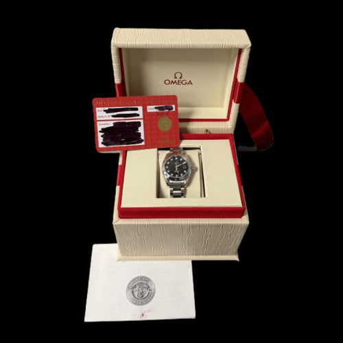 Montre Omega Seamaster Aqua Terra - Montre Lady en acier et diamants 58 Facettes MT47047