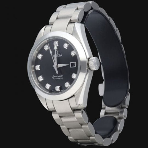 Montre Omega Seamaster Aqua Terra - Montre Lady en acier et diamants 58 Facettes MT47047