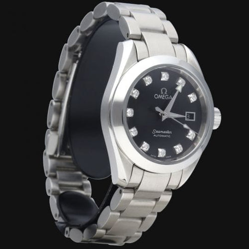 Montre Omega Seamaster Aqua Terra - Montre Lady en acier et diamants 58 Facettes MT47047