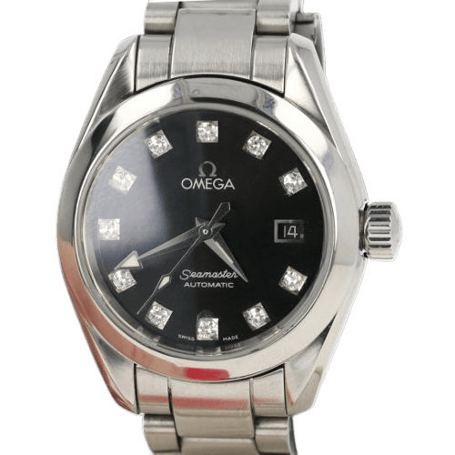 Montre Omega Seamaster Aqua Terra - Montre Lady en acier et diamants 58 Facettes MT47048