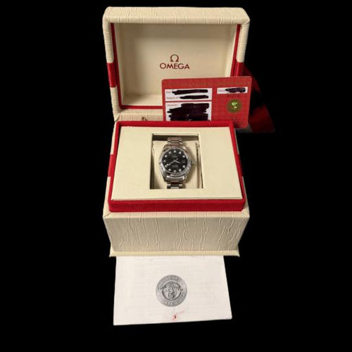 Montre Omega Seamaster Aqua Terra - Montre Lady en acier et diamants 58 Facettes MT47048