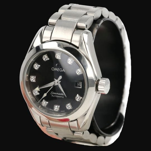 Montre Omega Seamaster Aqua Terra - Montre Lady en acier et diamants 58 Facettes MT47048