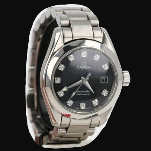 Montre Omega Seamaster Aqua Terra - Montre Lady en acier et diamants 58 Facettes MT47048