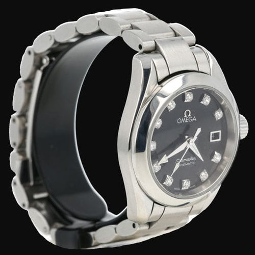 Montre Omega Seamaster Aqua Terra - Montre Lady en acier et diamants 58 Facettes MT47048