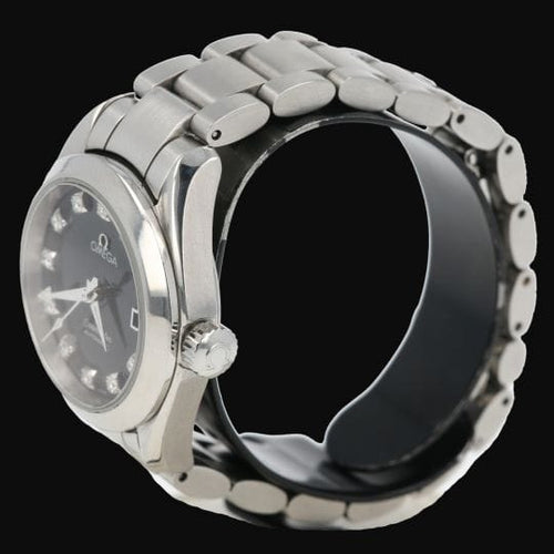 Montre Omega Seamaster Aqua Terra - Montre Lady en acier et diamants 58 Facettes MT47048