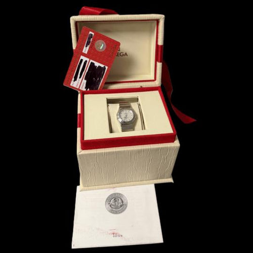 Montre Omega Constellation - Montre femme en acier et diamants 58 Facettes MT46984