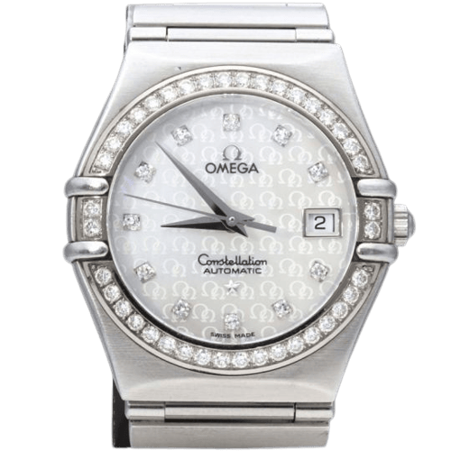 Montre Omega Constellation - Montre femme en acier et diamants 58 Facettes MT46995