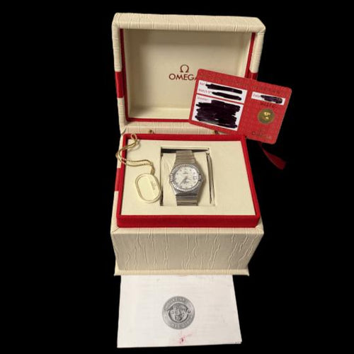 Montre Omega Constellation - Montre femme en acier et diamants 58 Facettes MT46995