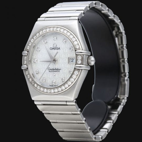 Montre Omega Constellation - Montre femme en acier et diamants 58 Facettes MT46995